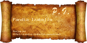 Pandia Izabella névjegykártya
